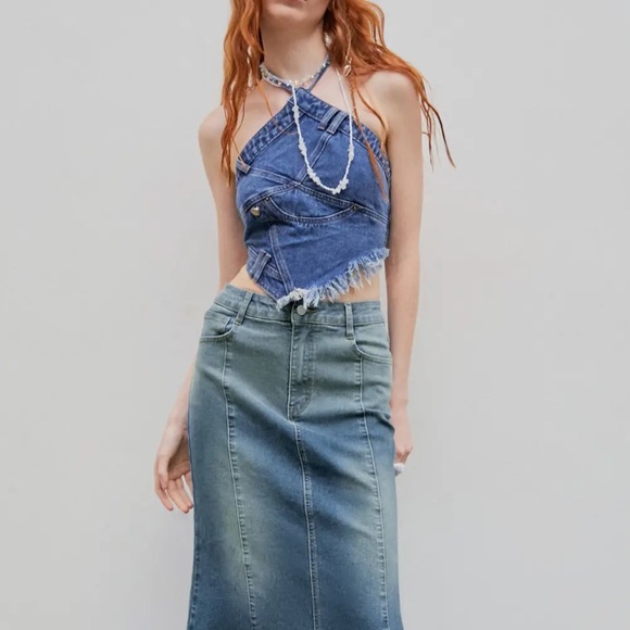 Denim halter top - Picture 4 of 7
